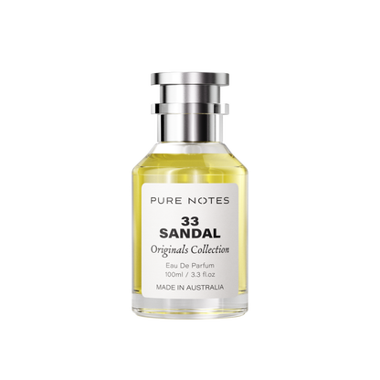 33 Sandal creamy sandalwood cedarwood violet leather musk EDP Pure Notes AU