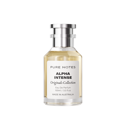 Alpha Intense pear lavender mint bergamot cedar vanilla bold EDP Pure Notes AU