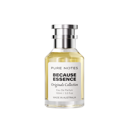 Because Essence raspberry rose vanilla amber musk romantic EDP Pure Notes AU