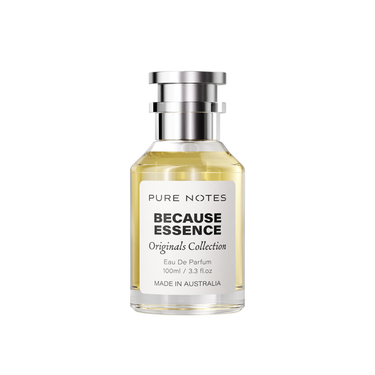 Because Essence raspberry rose vanilla amber musk romantic EDP Pure Notes AU