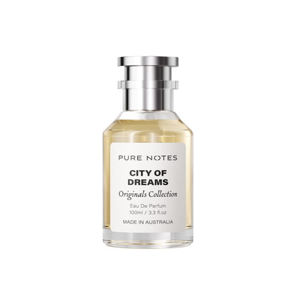 City of Dreams aldehydes bergamot jasmine sandalwood sweet pea EDP Pure Notes AU