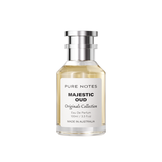 Majestic Oud agarwood birch tar vanilla civet smoky bold EDP Pure Notes AU