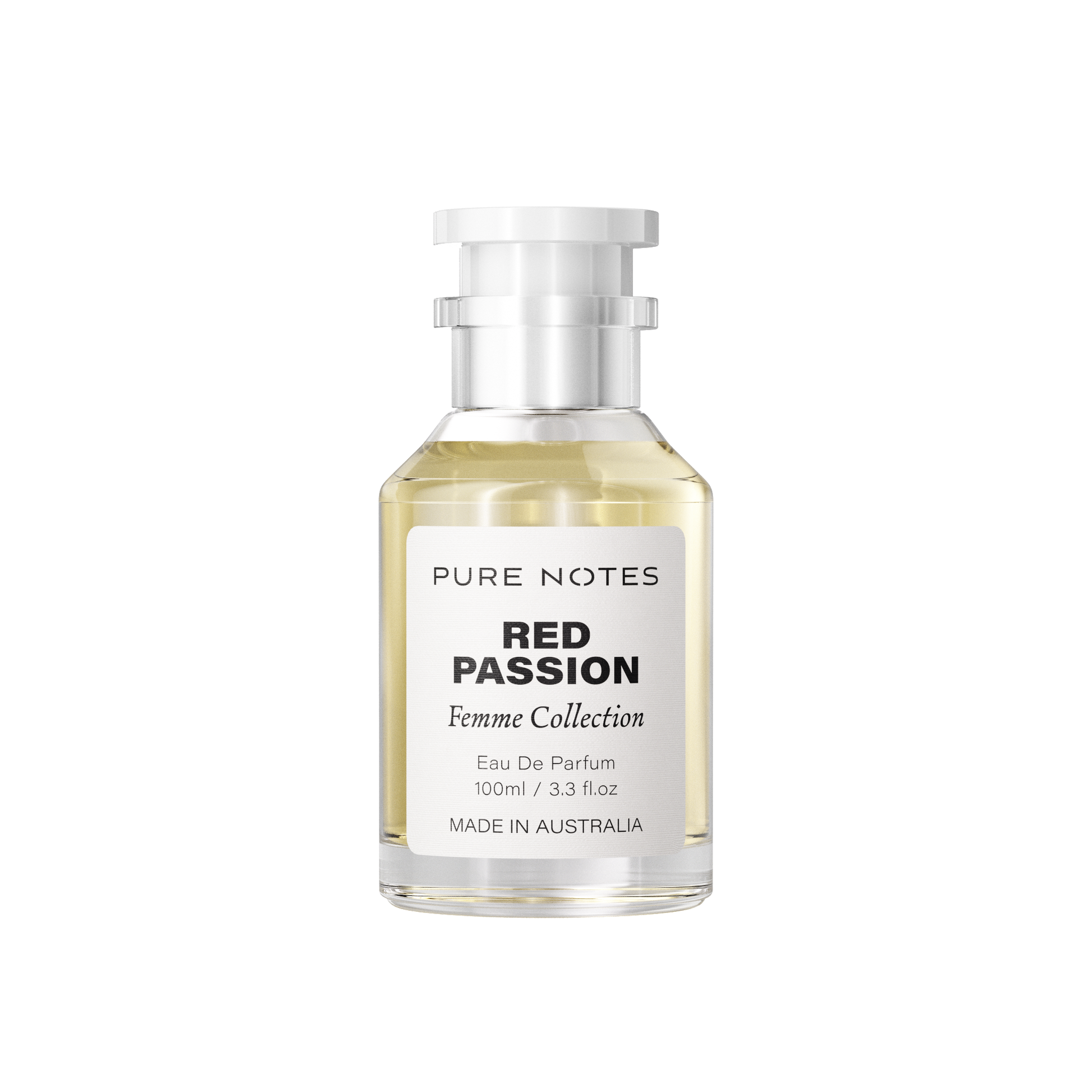 Red Passion blackcurrant jasmine rose vanilla white musk bold EDP Pure Notes AU