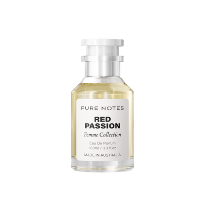 Red Passion blackcurrant jasmine rose vanilla white musk bold EDP Pure Notes AU
